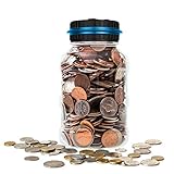 allomn自動コインカウントお金Jar LargeボックスPiggyバンクwithデジタルLCD表示米国のコイン