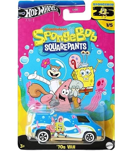 Amazon | Hot Wheels スポンジボブ 20 Best Year Ever 6 カーバンドル