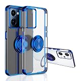 OPPO Reno7 A / Reno9 Aケース OPG04 [360°キックスタンド] クリスタルクリアー [シリコンソフトTPU] 落下 衝撃 吸収 カバー・OPPO Reno7A 用 (Reno7 A, ブラック)