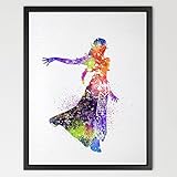 Dignovel Studios 8X10 Princess Zelda Inspired Watercolor print illustration Art Print Nursery decor 