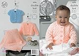 King Cole Double Knitting DK Pattern Baby Set Blanket Long and Short Sleeve Cardigans 4396 by King C