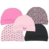Little Beginnings Girls 5 - Pack Babyキャップ( 0 – 3 M )