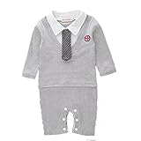 AMIGOYO 秋新登場　長袖ロンパース　ベビーフォーマル　前開き　カバーオール　赤ちゃん 服 ベビー　ぬいぐるみ　新生児 出産お祝い ギフト　チャックルベビー