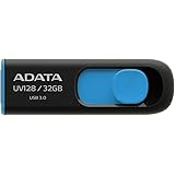 ADATA Technology USB3.0直付型フラッシュメモリー DashDrive UV128 32GB (ブラック+ブルー) AUV128-32G-RBE
