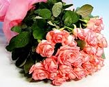 30歳・結婚30周年・勤続30年など、30に関するお祝いに！　お買い得ピンクバラ30本の花束【バラ花束　誕生日　結婚祝い　フラワーギフト】 日時指定無料