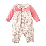 (ニッセン) nissen 花柄スムースカバーオール アイボリー系 身長70cm