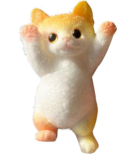 Amazon | ぽっちゃり猫スクイーズおもちゃ リアル 猫 ストレス解消