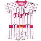 阪神タイガース　ユニホーム　半袖ロンパース　（ピンク）【贈り物にも最適】 (80cm)