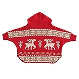 Cutelove　ベビークローク　ショール　スリーブ付き　フード付き　ニットジャケット　赤ちゃん　春　秋　冬　可愛い　素敵　保温　防寒　カジュアル　普段着　クリスマス