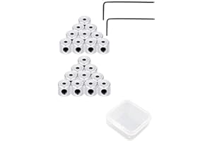 YFFSFDC ピンバッジのピンバッチ 6×5mm 20個セットネジ式キャッチ 留め具 金具 収納ケース付