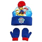 Paw Patrol Nickelodeonニック・Jr。Winer帽子とミトンセットピンクブルー幼児用2t-4t カラー: ブルー