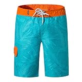 [NARANNBU] 水着 メンズ サーフパンツ オシャレ 海パン メッシュインナー 通気速乾 ストレッチ UVカット ボードショーツ 13ブラック L_実際サイズＬに相当