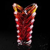 ヨーロッパのアートガラスの花瓶のリビングルームコーヒーテーブルの研究ベッドルームファッションガラスの色の装飾花瓶の装飾品