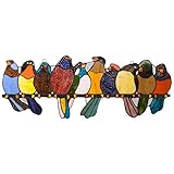 River of Goods Birds On A Wire Stained Glass Window Panel