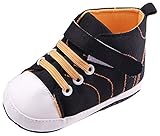 C-Princess ベビーシューズ ファーストシューズ スニーカー キッズ 子供用歩行靴 帆布靴 男の子 ソフト 滑り止め マジックテープ コンフォート ブラック 12cm