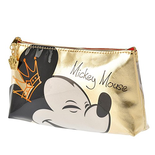 ミッキー ミニー ドナルド デイジー ポーチ ペンケース 筆箱 クラウン ディズニー ディズニーストア 雑貨 文房具 グッズ ゴールド 文具百貨