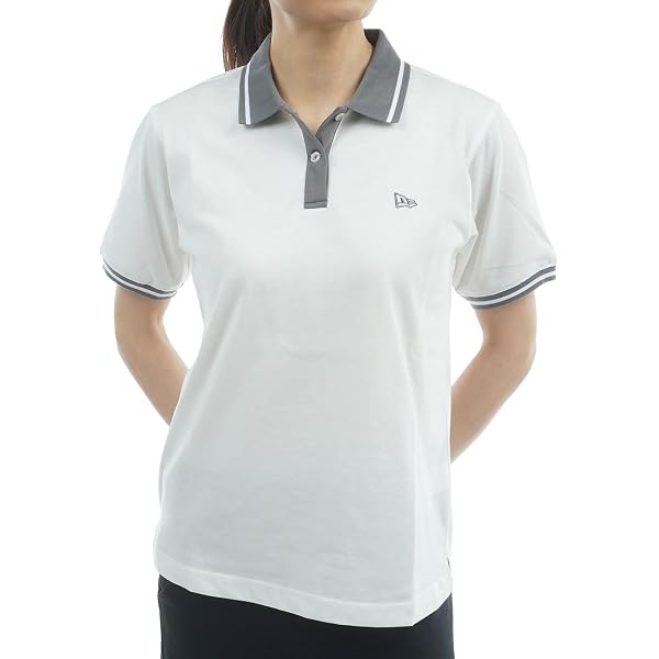 Amazon.co.jp: [New Era] Women's 半袖 ポロシャツ ストライプカラー