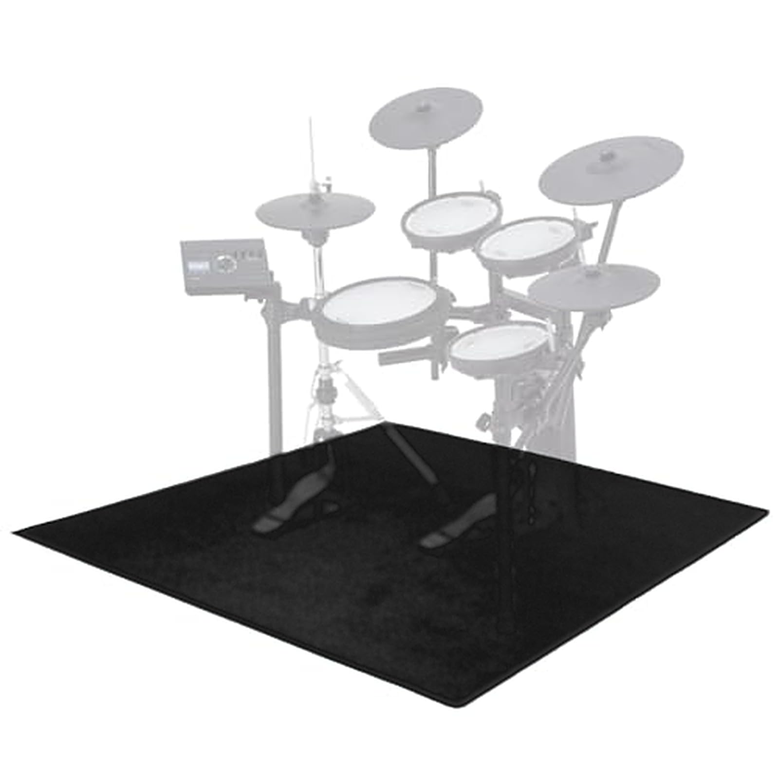 【ELEDORA公式】 エレドラ ドラムマット DWM10BK ブラック セッティングマット 大判 120×130cm 防音 滑り止め加工 厚手 電子ドラム専用マット 大型 各種メーカーに対応