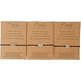 Sun Moon Star Pinky Promise Bracelets BFF Friendship Bracelets Gifts for 3 Best Friend Christmas Birthday Gifts for Women Gir