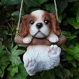 犬の置物 エンジョイブランコ キャバリア ７０ＱＹ いぬ イヌ 動物 オーナメント ガーデン オブジェ 庭 雑貨 ガーデニング インテリア 雑貨 マ