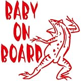 TREZ BABY ON BOARD 鳥獣戯画 カエル かえる 蛙 ステッカー 鳥獣人物戯画 ステッカー 【BABY IN CAR】 (レッド)