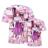五等分の花嫁 Tシャツ 半袖 日常服 おしゃれ 人気 アニメ 夏服 大人用 カジュアル トップス 男女兼用 コスプレ衣装 記念シャツ 柔らかい ティーシャツ スウェット 誕生日プレゼント(L)