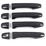 HIGH FLYING スバル WRX S4 STI VAG/VAB型 2014-2021 レヴォーグ VM4/VMG型 2014-2019 に適合 アウター ドア ハンドル カーボン調 パーツ ガーニッシュ ABS 4枚 カバー リム
