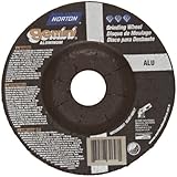 Norton Gemini Aluminium Depressed Center Abrasive Wheel, Type 27, Aluminum Oxide, 5/8-11 Hub, 4-1/2 