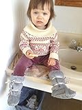 ベビーブーツ☆おしゃれなグレーのふわもこブーツ０才ー２才