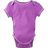 miraclewear半袖ベビーガールズ調節可能なsnap-n-grow 100 %コットンボディスーツby Miracle Blanket カラー: パープル