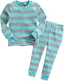 [Vaenait Baby]キッズ子供ベビー服綿100％ルームウェア長袖パジャマ寝間着上下セット Color Magic Mint Grey M