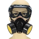 Hommy マスク 防塵スプレー　ケミカルガス　デュアルカートリッジ　呼吸器　ペイントフィルタ　マスク　ゴーグル