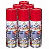 アサヒペン 道路線引き用スプレー太線用 ４００ＭＬ 赤 ６缶セット