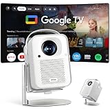 ETOE プロジェクター 小型 Android TV 11.0 Netflix搭載 フルHD 1080p 4K対応 高輝度 500ANSI 5G WiFi Bluetooth 5.1【オートフォーカス/自動台形補正/ 5W*2 HiFiスピーカー/防塵/天井吊り/三脚対応/スマホ/タブレット/PC/TV Stick/Switch/PS 対応】SEAL -オレンジ