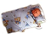 BlueberryShop Classic with Pillow Swaddle Wrap Blanket Sleeping Bag for Newborn baby shower GIFT 100
