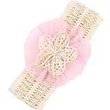 Nice Days（ナイス　ディズ） 赤ちゃん　子供のヘアバンド　可愛いレース花　ヘアクリップ ヘアアクセサリー (ピンク)