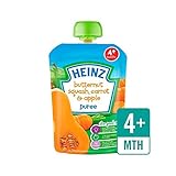 滑らかなニホンカボチャ、ニンジン＆リンゴ4 Mths + 100グラム (Heinz) (x 6) - Heinz Smooth Butternut Squash, Carrot & Apple 4 