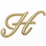 【A10-4】 EITO イニシャルワッペン アルファベットワッペン アイロンワッペン 手芸 クラフト イニシャル ■IN-WAPPEN■(H)