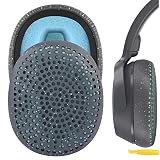 Geekria イヤーパッド QuickFit 互換性 パッド スカルキャンディ Skullcandy Riff Wireless, Riff2 Wired/Wireless On-Earヘッドホンに対応 パッド イヤー/イヤーカップ (プロテインレザー/グレー)