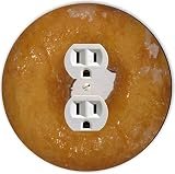 Rikki Knight RND-OUTLET-35 Doughnut Hole Donut Round Single Outlet Plate [並行輸入品]