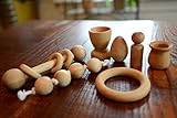 Wood Baby Toy Gift Set - Montessori & Waldorf Inspired by Homegrown Toys
