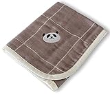 はぐまむ hugmamu 日本製 ガーゼケット 5重 S リトルフレンズ ブラウン (パンダ) 1563A-15