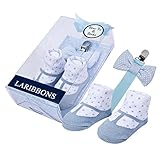 LaRibbons ベビー ボーイ ソックス & おしゃぶりホルダー クリップ 新生児 赤ちゃん ギフト セット(セット 5)