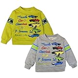 (グレー/90cm)ベビー服 男の子 トレーナー 長袖 ミニ裏毛 車プリント 袖ライン装飾 男児 ベビー