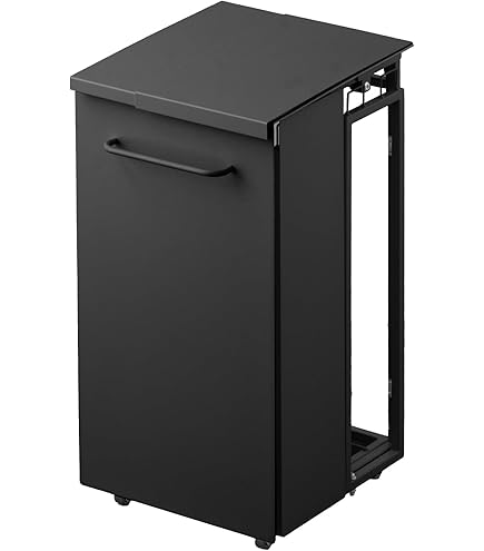 Amazon｜山崎実業(Yamazaki) 蓋付き 目隠し 分別 ダストワゴン 3分別