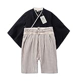 Goodparty 男の子 カバーオール 和装 袴 ロンパース お宮参り 七五三 節句 写真 (90cm（15-24ヶ月）)