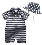 (コ-ランド) Co-land ベビー服 肌着 ロンパース 赤ちゃん 着ぐるみ ストライプ 半袖 可愛い 男の子 幼児 カバーオール カジュアル 12m