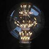 WAYCOM E27 LED Decorative Vintage Edison Bulb,3W,Round Ball Shaped for Cafes,Bars,Holiday [並行輸入品]