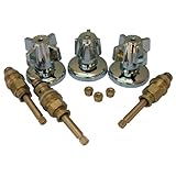 LASCO 01 – 9481スターリング古いスタイル3バルブタブとシャワートリムキットを茎ハンドル、フランジ、乳首、クロム 3 Valve 01-9481 1