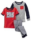 OshKosh B ' gosh Baby Boys ' 3 Piece Snug Fitコットンパジャマ – 6か月